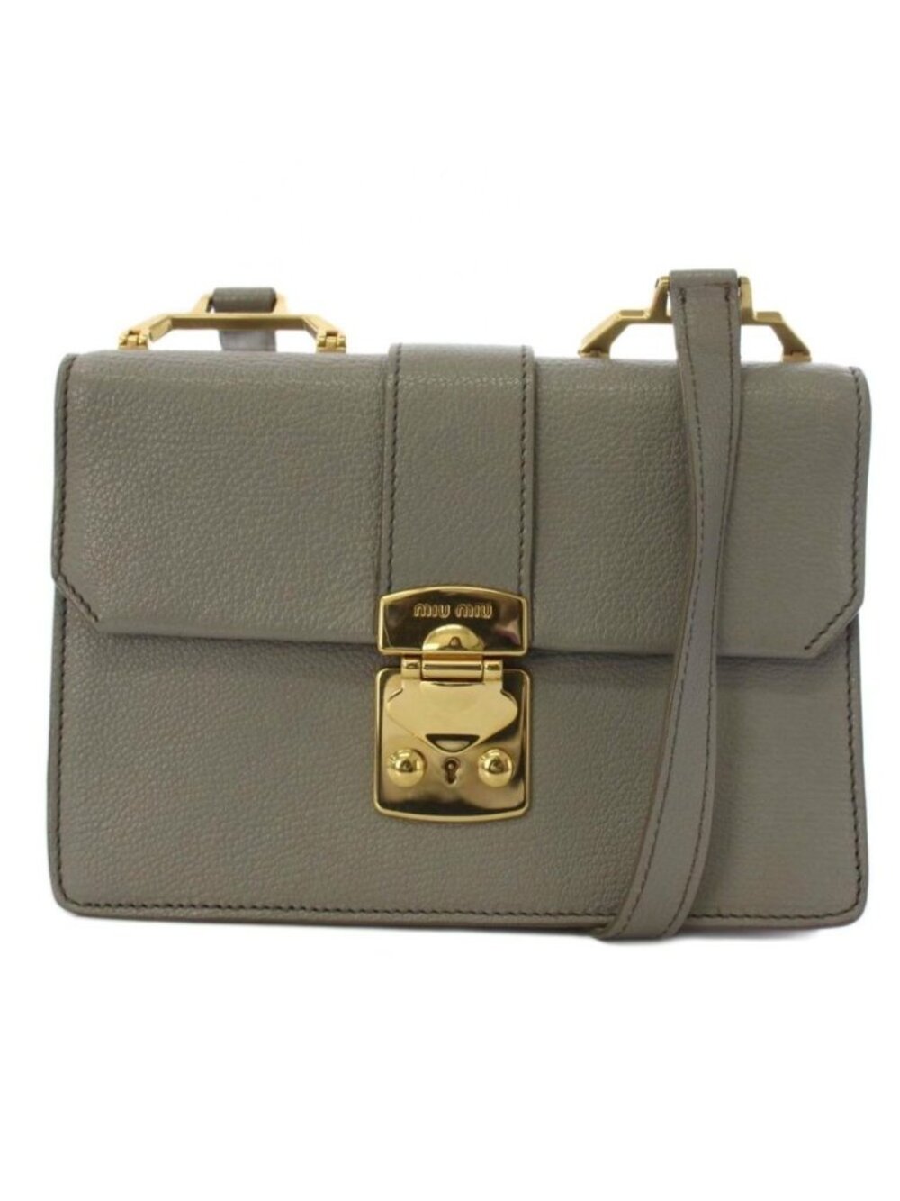 Miu Miu Shoulder Bag Leather Gray